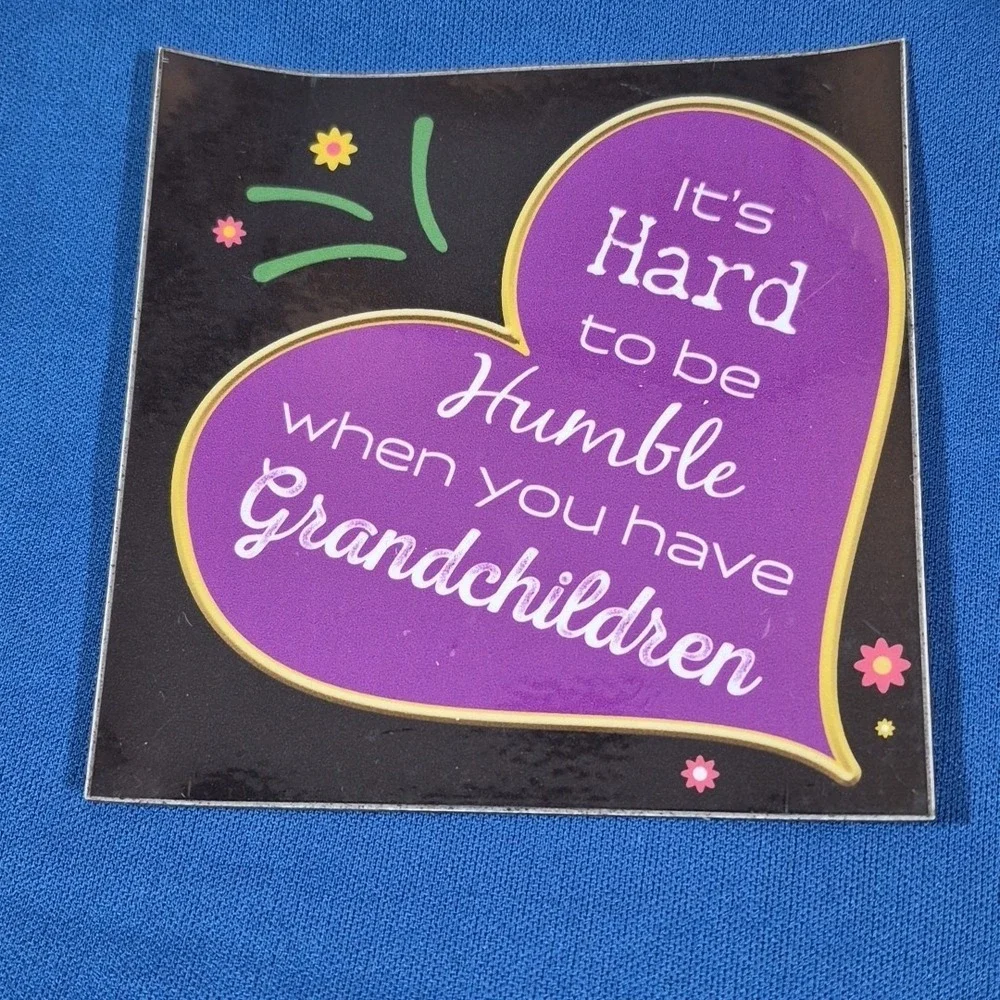 Vintage Fridge Magnets Spring Floral Grandma Grandchildren Lot Of 5